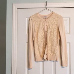 Cream lace cardigan Merona S